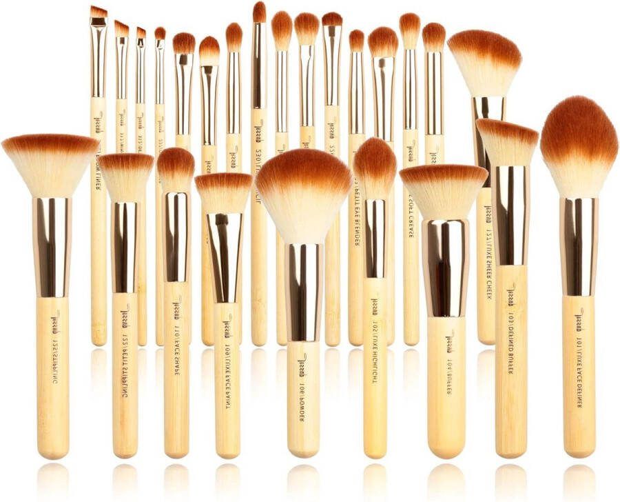 Beauty Bamboe Professionele Make-up Kwastenset Foundation Poeder Rouge Eye Shader Cosmetics Tools T135