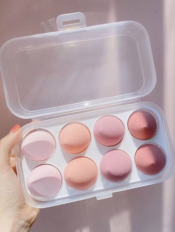 Beauty Blender Roze Make Up spons 8 Blenders Voordeel Make-up blender 8 stuks Foundation Blender Makeup accessoires