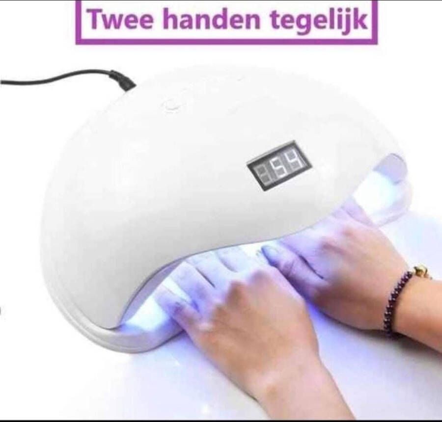 Beautylushh nageldroger 72 Watt UV LED lamp nagels 36LED Nagel UV- LED lamp wit Nagellamp Nail Dryer Nagels Salon Lamp 2 handen tegelijkertijd