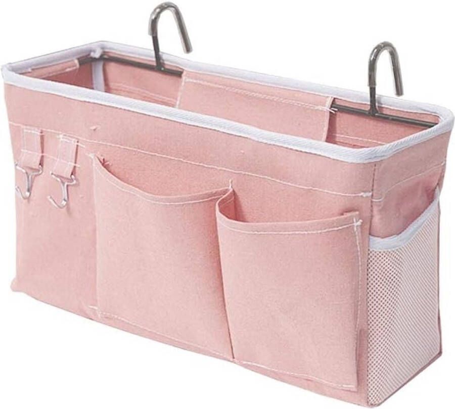 Bed-organizer tas met ophanghaken voor hoogslaper opbergtas voor boek magazijn mobiele telefoon hoofdtelefoon