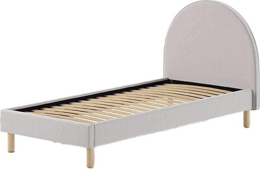Bed Victoria Grijs Rubberhout 90x200cm Hoogte 107 cm