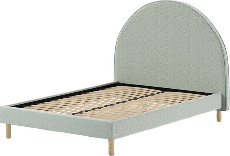 Bed Victoria Groen Rubberhout 140x200cm Hoogte 132 cm