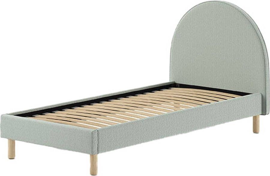 Bed Victoria Groen Rubberhout 90x200cm Hoogte 107 cm
