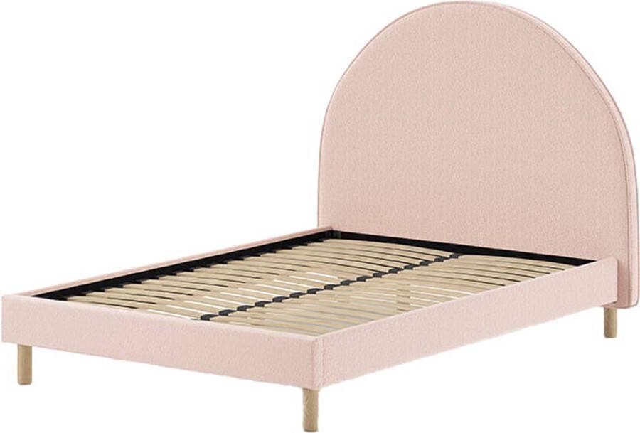 Bed Victoria Roze Rubberhout 140x200cm Hoogte 132 cm