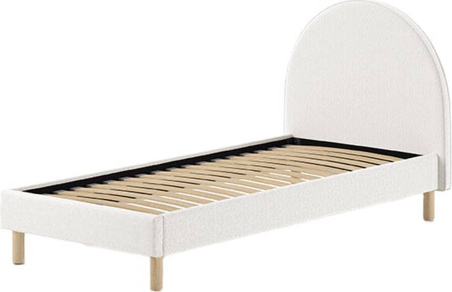 Bed Victoria Wit Rubberhout 90x200cm Hoogte 107 cm