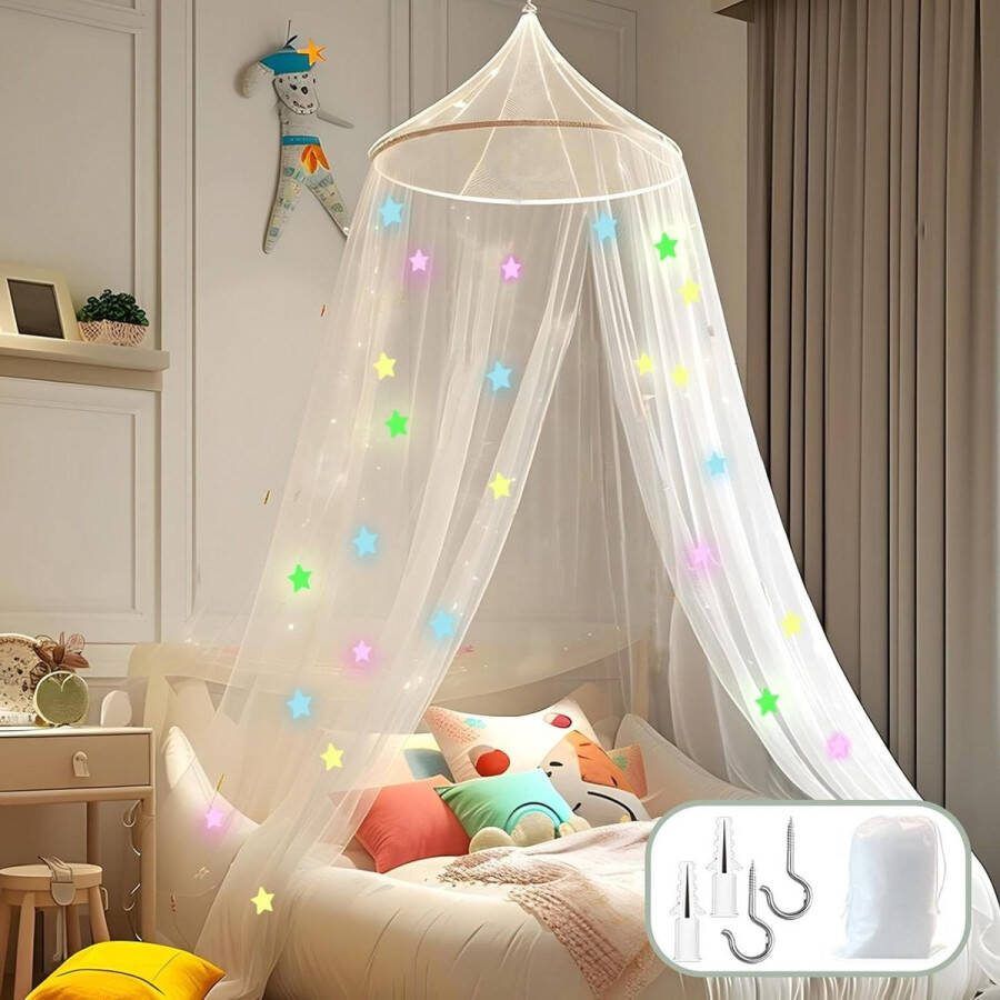 Bedhemel klamboe hangend muggennet voor slaapkamerdecoratie fijnmazig en insectenwerend yuan-350g