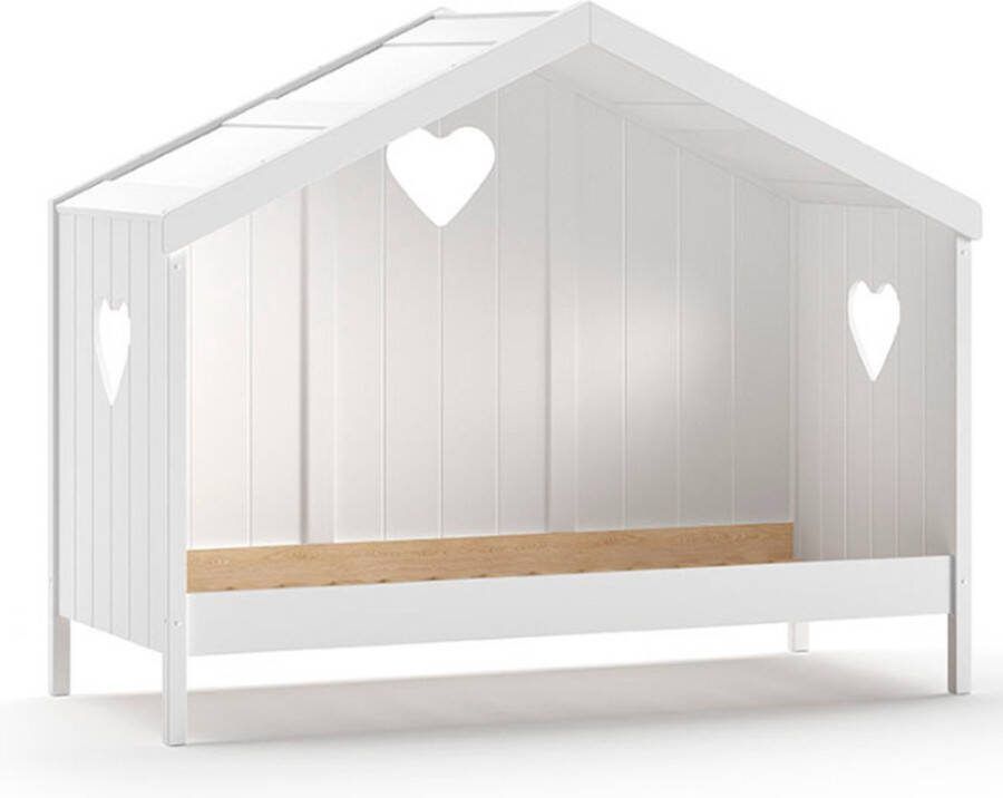 Vipack Bedhuisje Amori met achterwand en uitvalbeveiliging wit