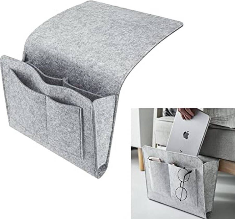 Bedside Opbergzak Vilt Nachtkastje Opknoping Opbergorganizer Bag Anti-Slip voor het organiseren van Boeken Accessoires en Meer Klein Iets