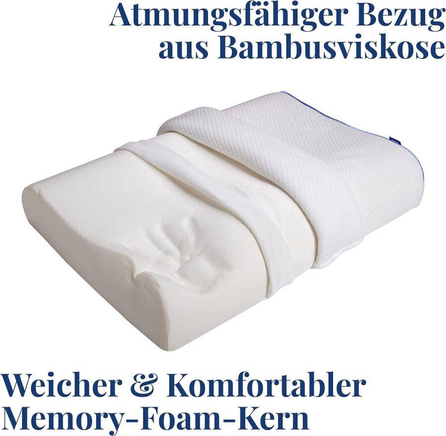 Bedtijd traagschuim hoofdkussen tegen nekpijn orthopedisch kussen met visco-elastisch schuim 40x60 cm