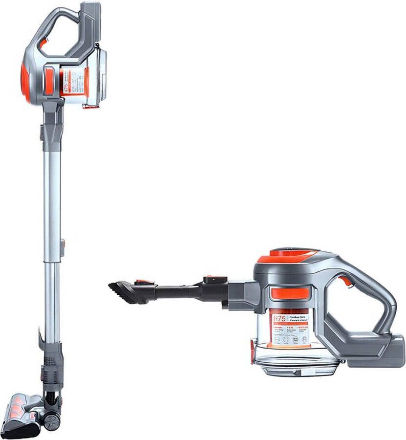 Steelstofzuiger Zonder Zak Op Accu Kruimeldief Best Verkocht Handstofzuiger Met Steel 22 KPA Rood
