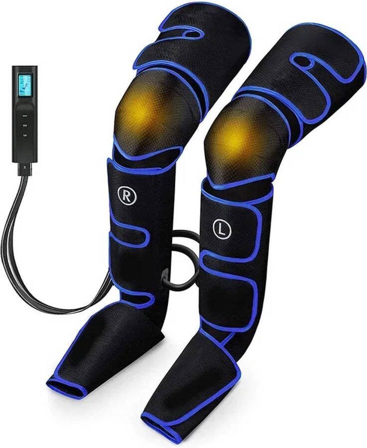 Beenmassage apparaat voetmassage apparaat beenmassage apparaat bloedsomloop lymfedrainage apparaat beenmassage compressie voor dij kalf en voet zwart met handhelt controller