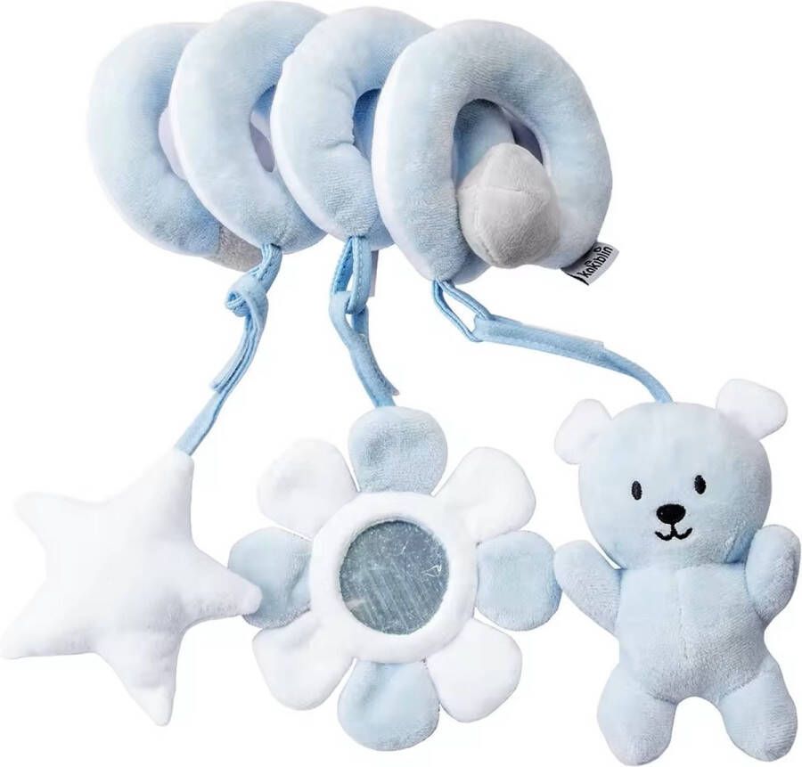 Beer Baby Boxspiraal Peuter Kleuter Kraamcadeau Babyshower Babykamer Decor Accessoires Speelgoed- Kinderen Kinderkamer- Kinderwagen Speeltje Activiteitenspiraal Bijtring Autostoelspeeltje Jongen & Meisje Baby knuffels