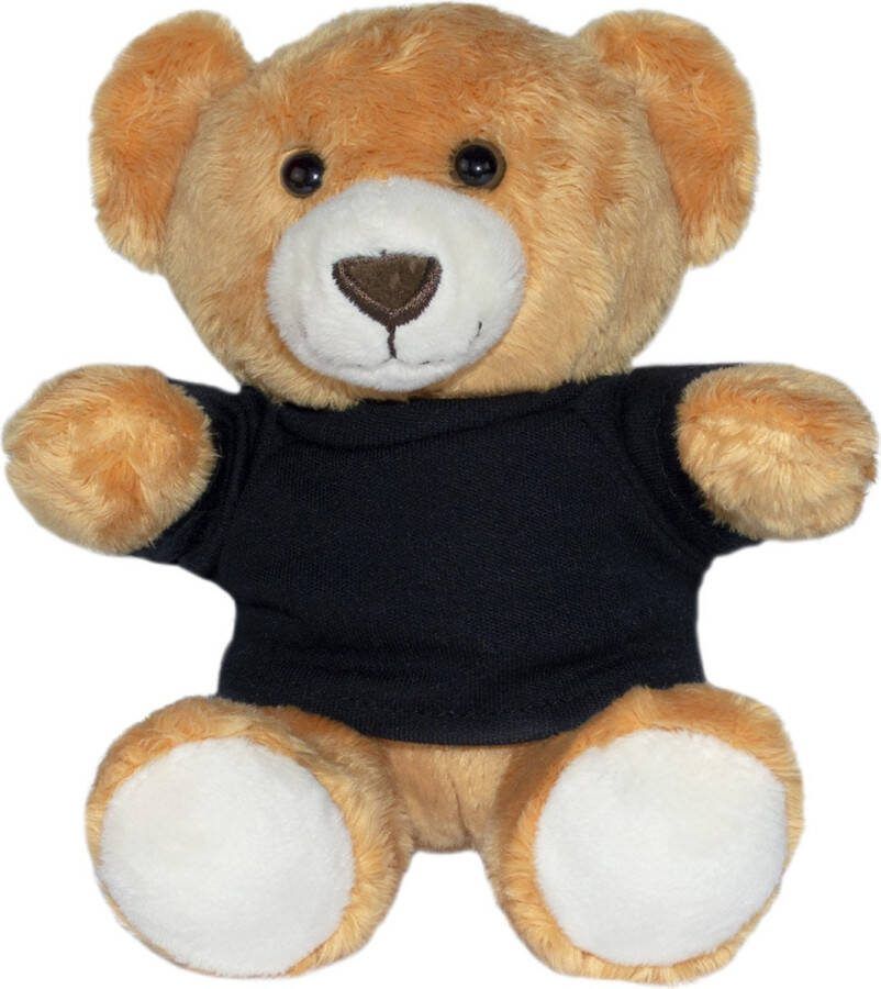 Beer Moritz knuffelbeer bruine teddybeer zwart T-shirt 14 cm pluche MiniFeet mbw