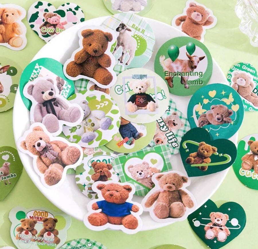 Beer op Vakantie Bear Holiday Set van 45 Planner Agenda Stickers Scrapbookdecoraties Geschikt voor Volwassenen en Kinderen Knuffel Beren Lief Schattig