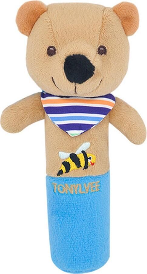 Beer Rammelaar Baby Peuter Kleuter Kraamcadeau Babyshower Babykamer Accessoires Speelgoed- Kinderen Kinderwagen Speeltje Jongen & Meisje Grijp Bijtspeelgoed Spelen Ontdekken Educatief- Activiteitenspeeltje
