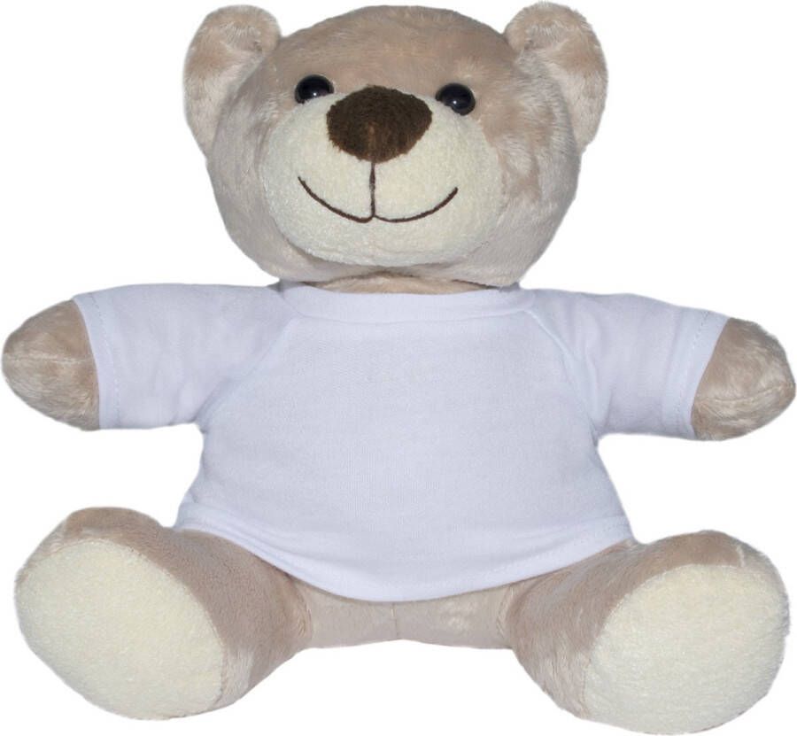 Beer Siggi knuffelbeer beige teddybeer wit T-shirt 23 cm pluche Minifeet mbw