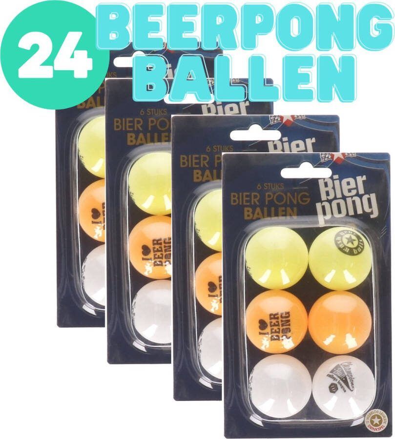 Beerpong ballen 24 stuks Bierpong Pingpong ballen Actiespel Drankspel Drinkspel