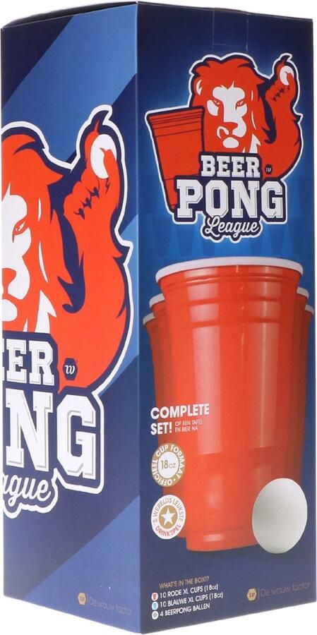 Beerpong Set Inclusief Pingpong ballen American Cups Herbruikbare bekers Bierpong Pingpong ballen Actiespel Drankspel Drinkbekers Drinkspel