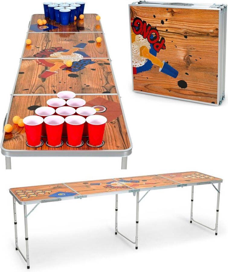 Beerpong Tafel Inklapbaar Beer Pong Tafel 240x70x60cm