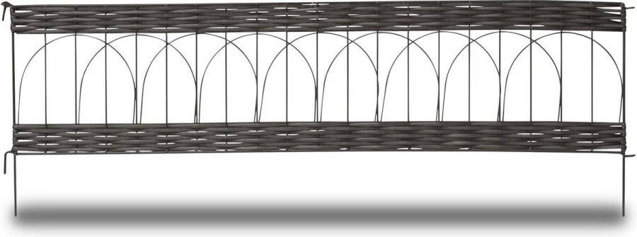Behuizing PVC rotan rond gazonrand palissade 35 x 100 cm antraciet