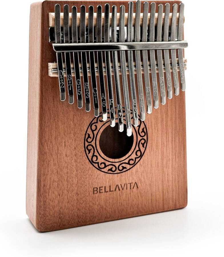 BELLAVITA Kalimba set 17 tonen Duimpiano Muziekinstrument Mahoniehout Voor kinderen en volwassenen Kalimba Muziek Piano Black Friday Sinterklaas Kerst
