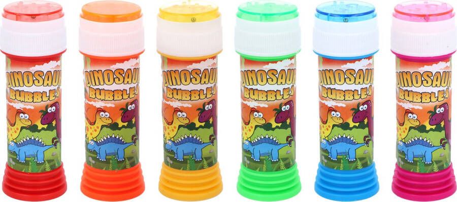 Merkloos Bellenblaas 24x dinosaurus 50 ml voor kinderen uitdeel cadeau kinderfeestje Bellenblaas