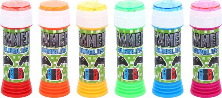 Merkloos Bellenblaas 10x gamer 50 ml voor kinderen uitdeel cadeau kinderfeestje Bellenblaas