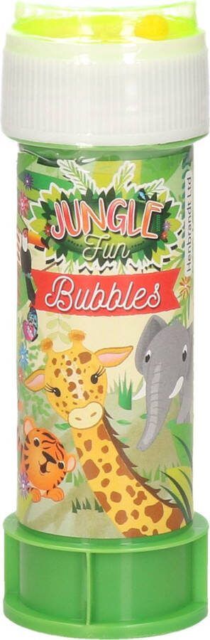 Bellenblaas jungle safari dieren 60 ml voor kinderen uitdeel cadeau kinderfeestje
