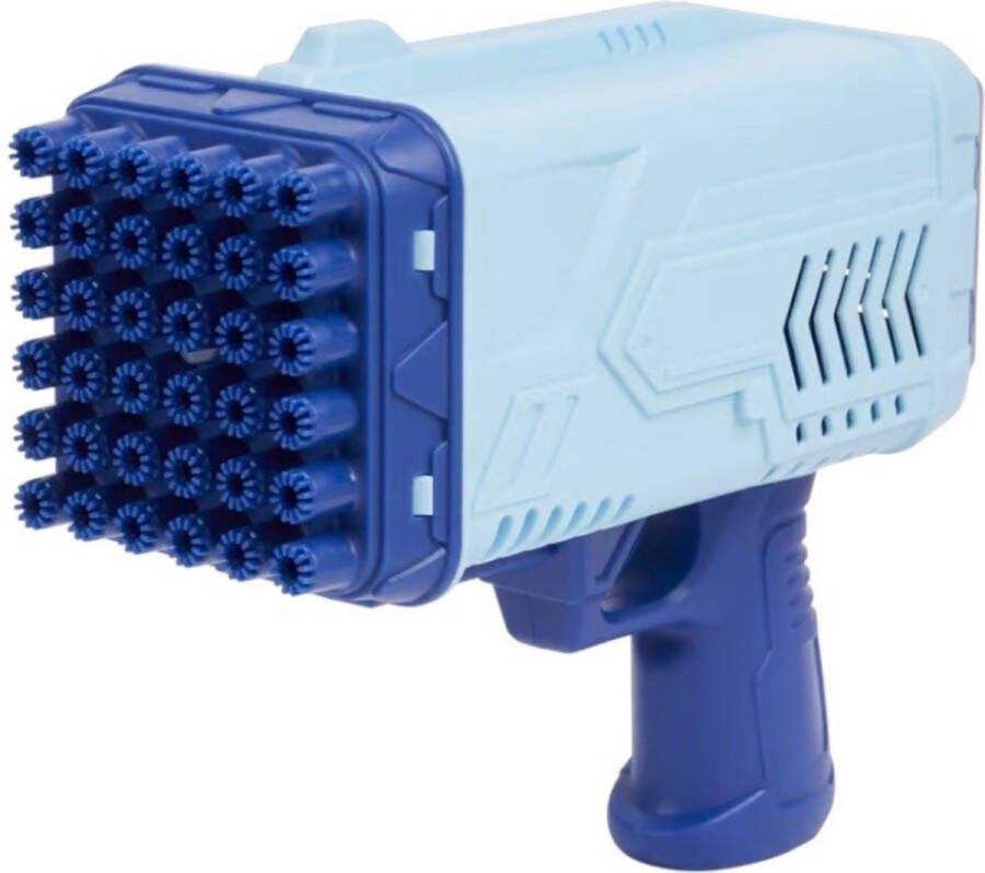 Bellenblaaspistool Blauw 32 shots en verlichting + 100ML bellenblaas vloeistof