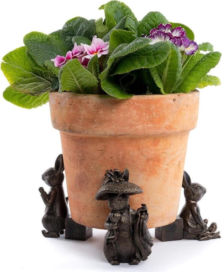 Benjamin Bunny Figuren Plant Pot Voeten Planter Ondersteuning Handgemaakte Decoratieve Ornamenten 3st