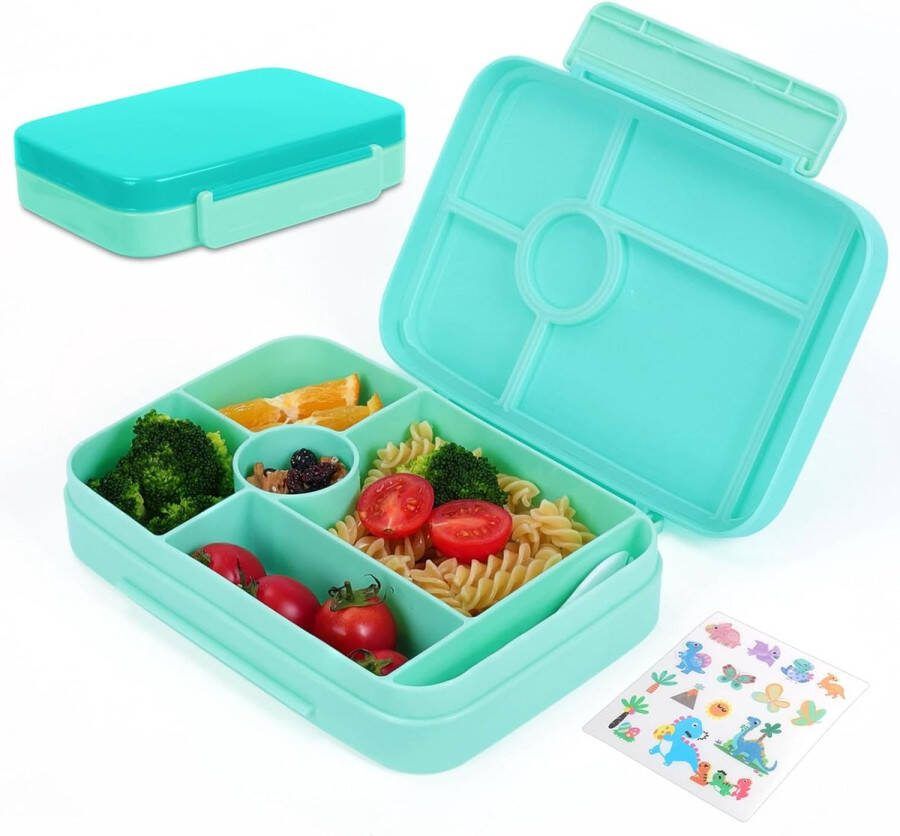 Bento Box Kinderlunchbox met vakken lekvrije lunchbox voor meisjes en jongens snackbox perfect voor school kinderdagverblijf en uitstapjes
