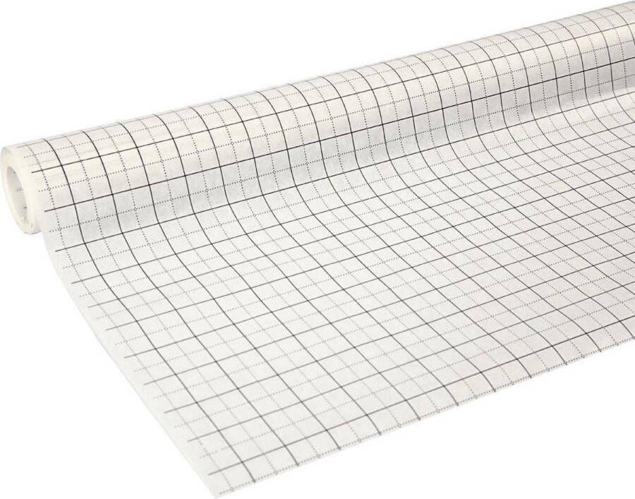 Benza Patroonpapier Overtrek Papier met RUIT 10 mtr x 100 cm 2 Rollen