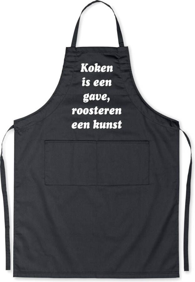 Merkloos Sans marque Benza Schort Koken is een gave roosteren een kunst Grappige Leuke Mooie Keukenschort Luxe Zwart