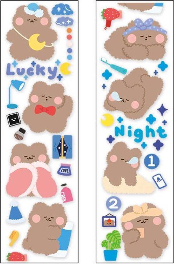 Merkloos Sans marque Beren Washi Tape | Dieren | Masking Tapes | Washi Tapes | Afplaktape | Decoratietape | Beer Beren Welpen Lucky Night Cijfers Leven Tandenborstel Föhn Maan Lamp Deken Love Wolken | Plakboeken | Versieren | Inpakken | Bullet Journal | Journaling