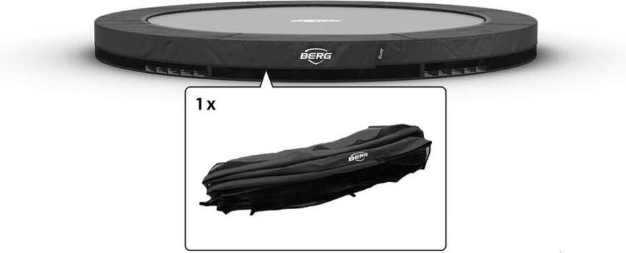 BERG Trampoline Beschermrand Elite InGround 330 cm Grijs