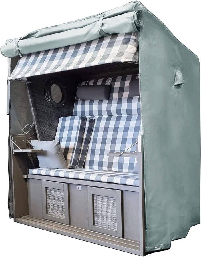 Beschermhoes voor strandstoel van Oxford-weefsel grijs (130 cm)