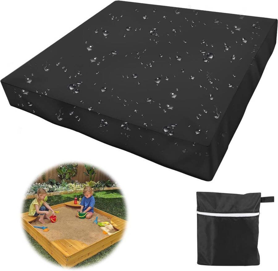 Beschermhoes voor Zandbak 180 x 180 cm Waterdichte Oplossing met Trekkoord