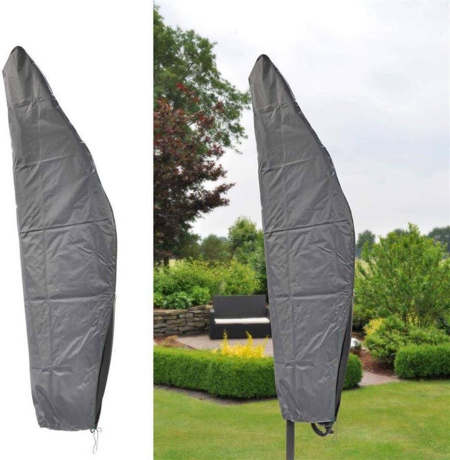 Beschermhoes zonnescherm 2-4m 300 cm waterdicht winterbestendig afdekhoes parasol Ø 2-3 m tuinmeubelen afdekking zweefparasolhoes