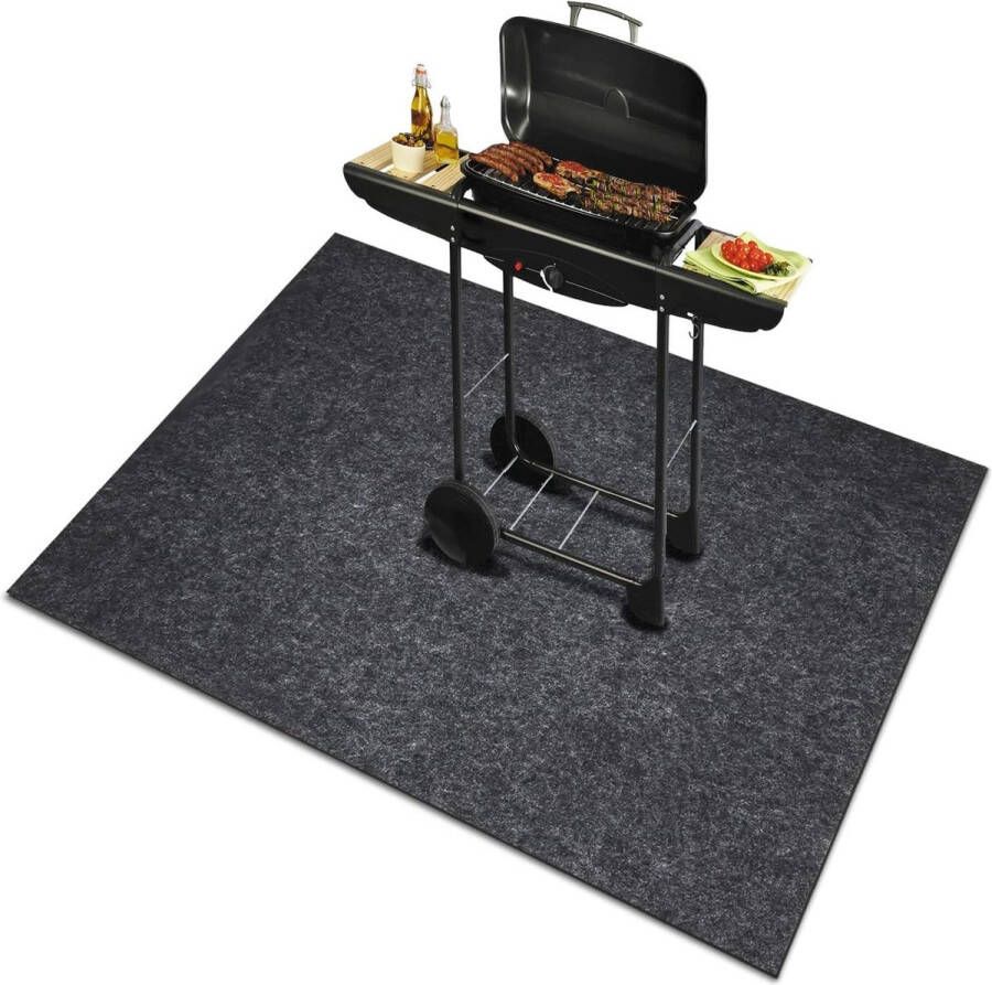 Beschermingsmat vuurvaste grillmat brandwerende mat groot hittebestendig voor vuurschaal dek en kachels vloerbeschermingsmat voor buiten 130 x 90 cm