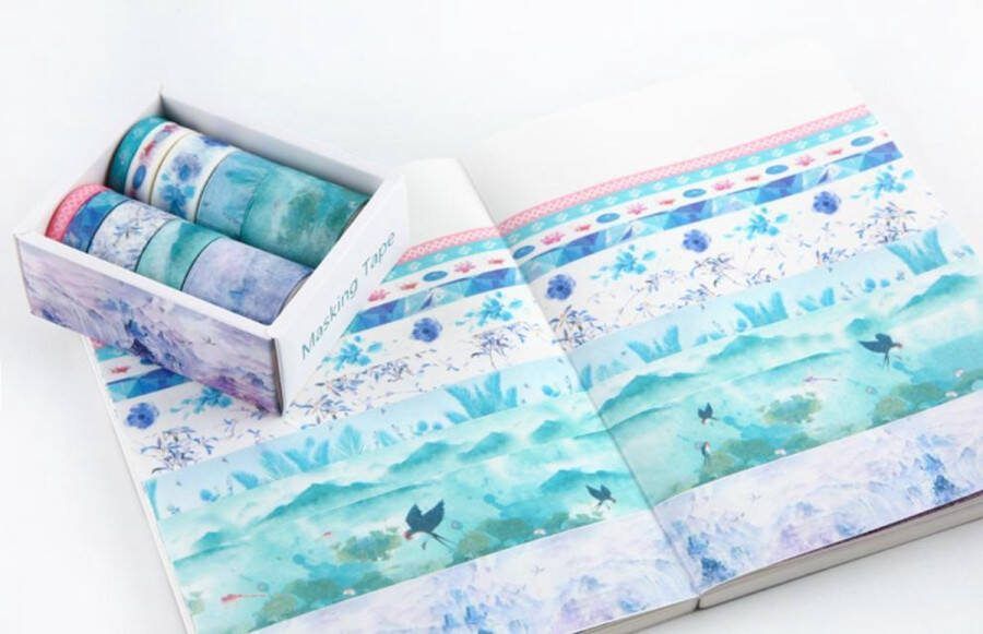 Beste van de Natuur Washi Tape Pakket Doos Verschillende Washi Tapes Natuur Vogels Zwaluw Bloemen Planten Patronen Blaadjes Washi Tape Masking Tape Bullet Journal Journalling Journal Plakboeken Inpakken Versieren