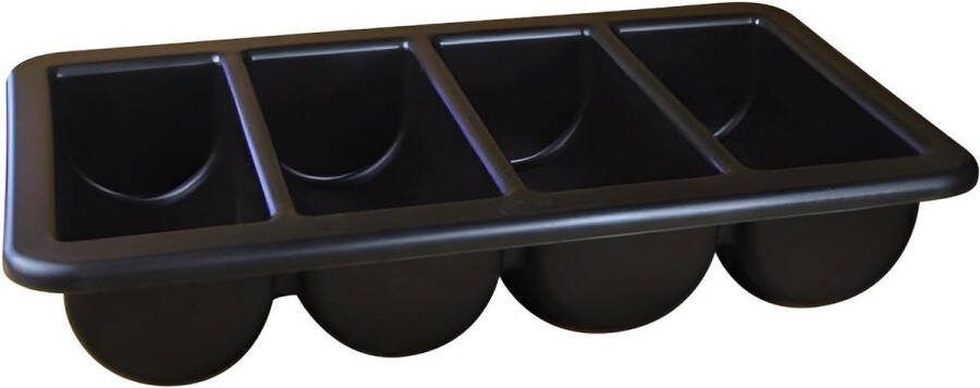 Bestekbak NEV-CB1-1-BLK GN 1 1 33 x 533 cm zwart voor professioneel gebruik. Cutlery Organizer