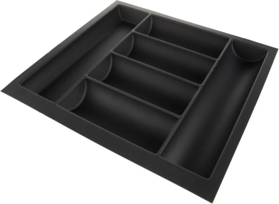 Bestekbak ronde vorm Lade Organizer Soft-touch zwart Voor kastbreedte 300mm