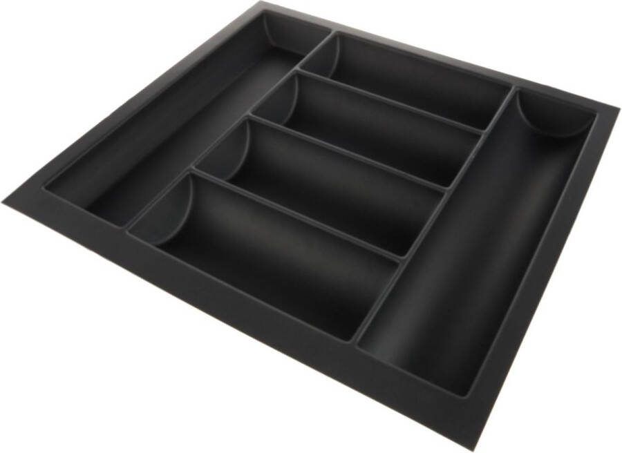 Bestekbak ronde vorm Lade Organizer Soft-touch zwart Voor kastbreedte 900mm