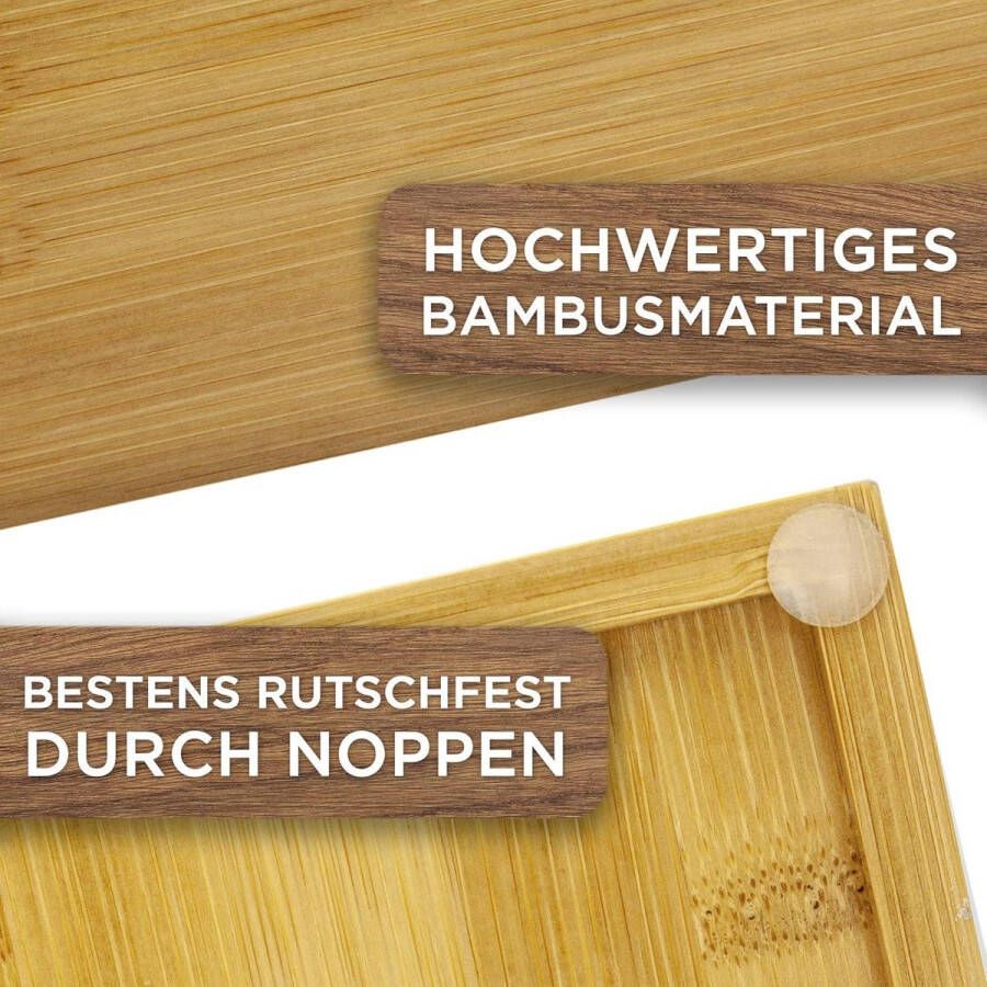 Bestekbak voor schuifladen antislip bamboe lade-inzet met 5-7 vakken Zen Home