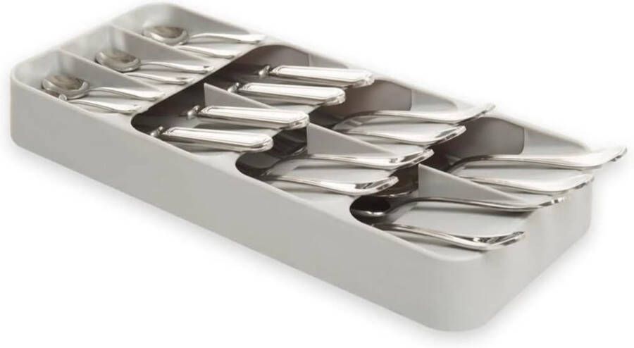 Bestekorganizer met negen vakken (lichtgrijs) voor lade keuken bestekbak opbergsysteem keuken lade-organizer keuken opslag keuken 16 5 cm breed