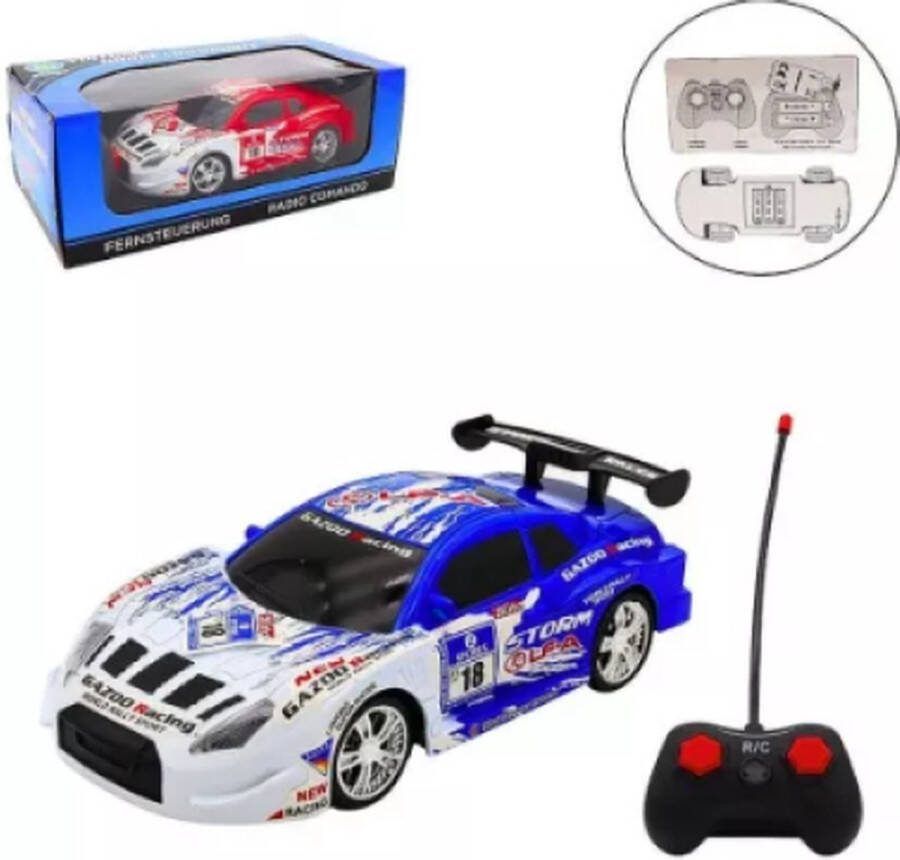 Bestuurbare Auto 17 cm Blauw 27.145 MHz