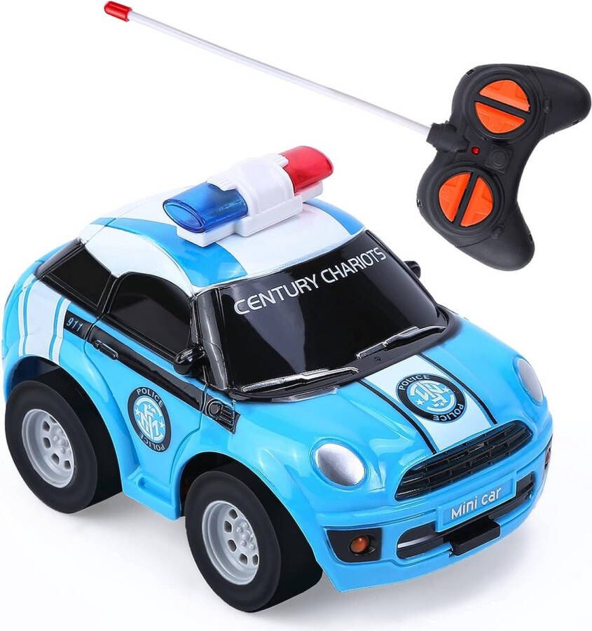 Bestuurbare auto Politie Afstandsbestuurbare auto bestuurbare auto voor jongens Oplaadbaar Blauw