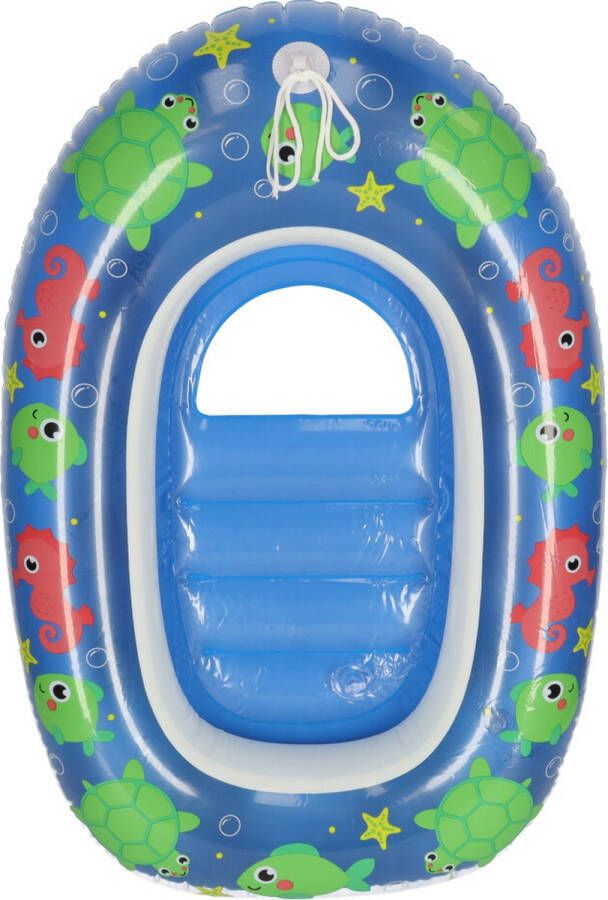 Bestway Opblaasbaar Bootje Blauw of Geel 3 tot 6 Jaar Zwemband Opblaasboot Baby Float Kinderen Rubberboot Kleur wordt willekeurig geleverd