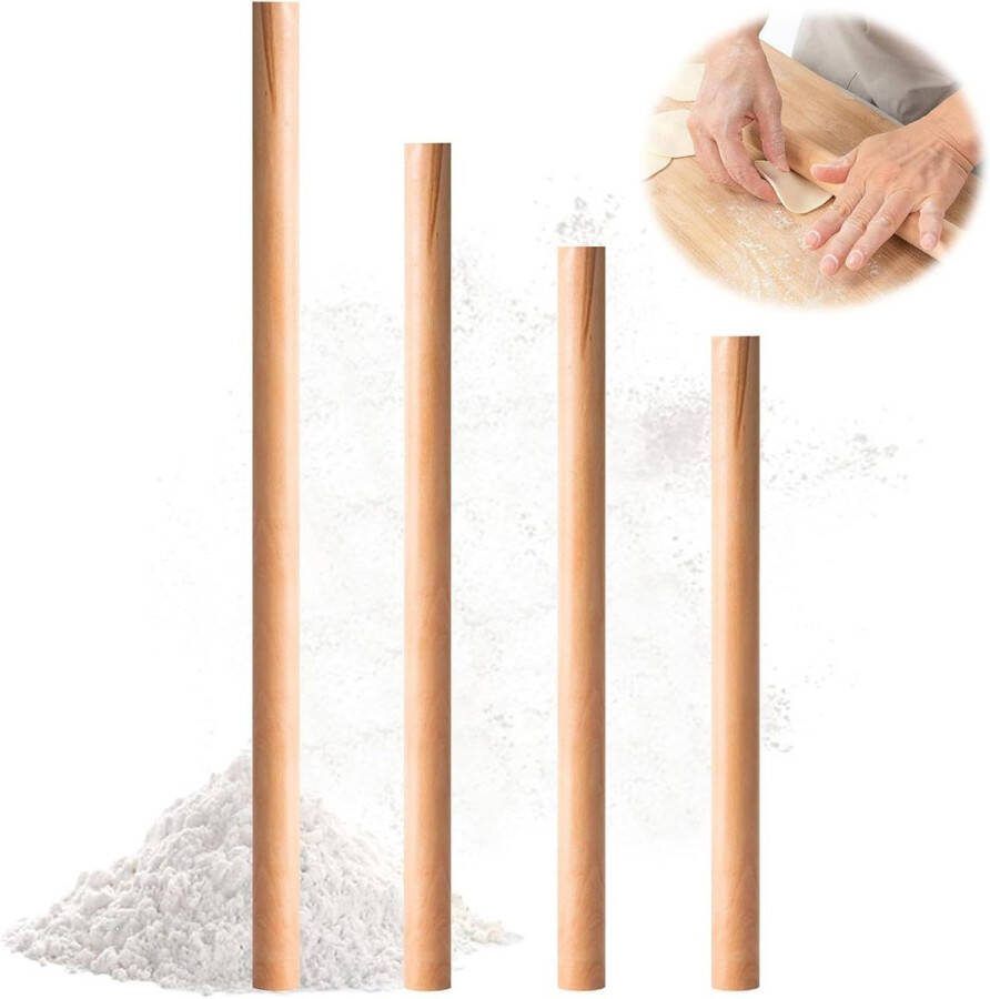 Beukenhouten deegroller klassieke houten deegroller voor gebak maken deeg knoedel wrapper bakgerei 25 cm 28 cm 30 cm 40 cm