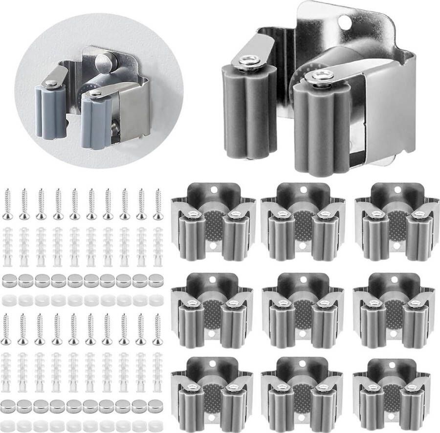 Bezemhouders 10 stuks muur mophouder gereedschapshouder tuingereedschap-accessoires